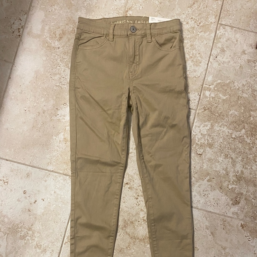 Size 0 Khaki Skinny High-Rise Jegging